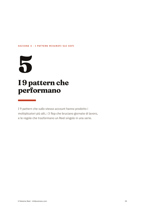 Apertura della sezione sui 9 pattern