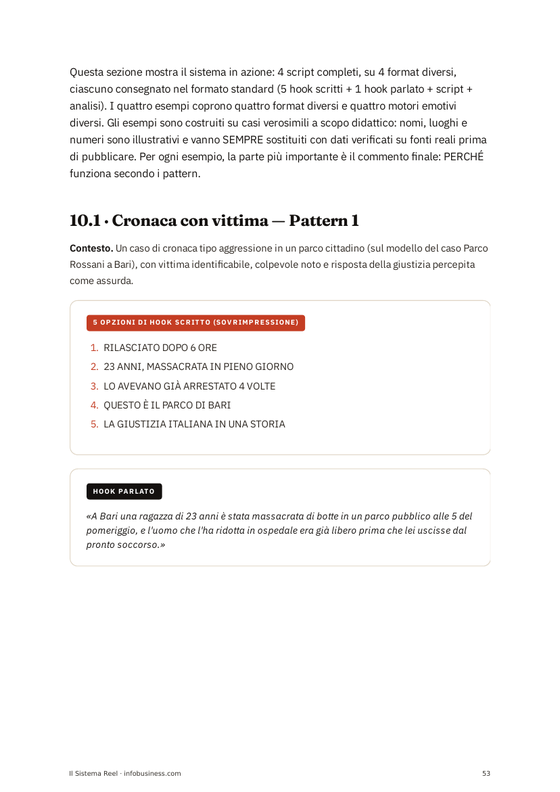 Esempio di script completo su un caso di cronaca